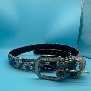 Stylish Blue and Silver Women's Belt